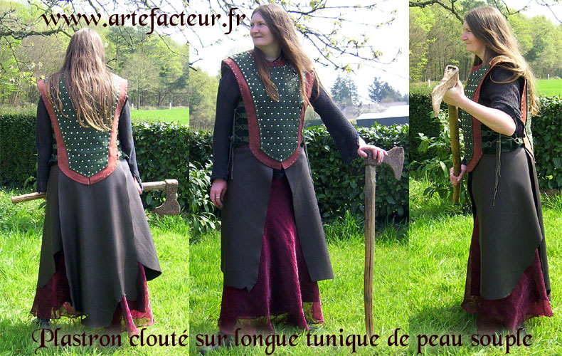 plastron clous veste lisse