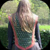 plastron clous veste lisse